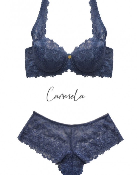 Сутиен с полуподплатени чашки в син цвят CARMELA M-053/22 - Sabrina.bg
