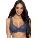 Сутиен с полуподплатени чашки в син цвят CARMELA M-053/22 - Sabrina.bg