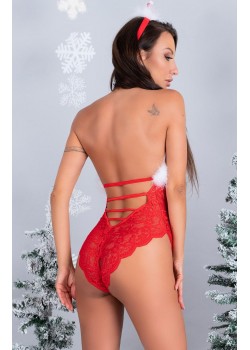 Секси коледно боди Santas Lace