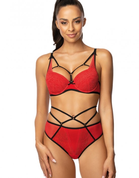 Сутиен с повдигащ ефект в червен цвят LOREN M-3636/11 - Sabrina.bg