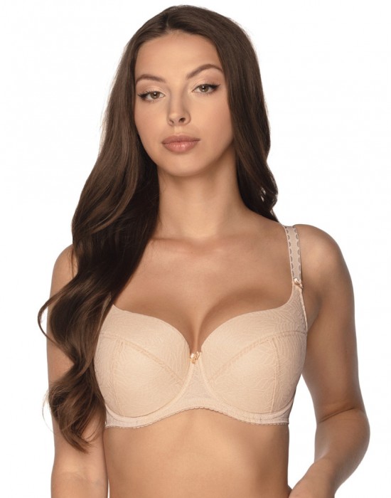 Сутиен с подплатени чашки в бежов цвят MICAELA 2 758 - Sabrina.bg