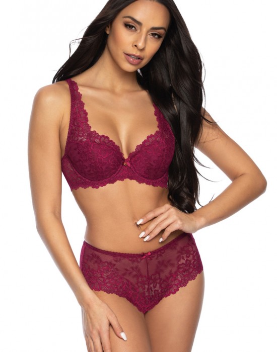 Сутиен с полуподплатени чашки в цвят бордо CARMELA M-053/22 - Sabrina.bg