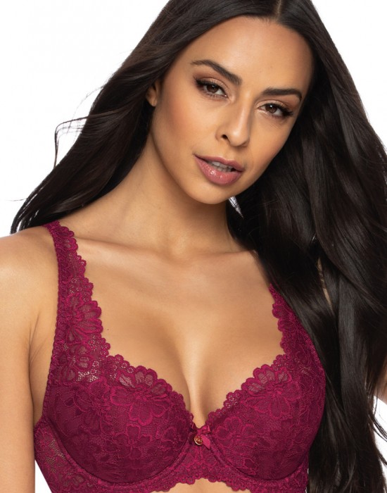 Сутиен с полуподплатени чашки в цвят бордо CARMELA M-053/22 - Sabrina.bg