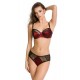 Сутиен с полуподплатени чашки в черно и червено BOLERO 01102 - Sabrina.bg