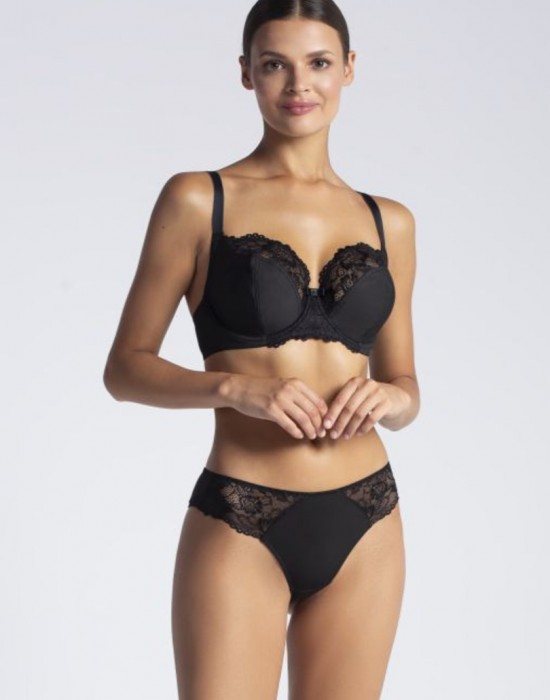 Бразилиани с дантела в черен цвят GWEN - Sabrina.bg