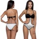 Цял бански в черен и бял цвят L4350/0 - Sabrina.bg