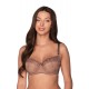 Сутиен с полуподплатени чашки в кафяв цвят ELENA 1107 - Sabrina.bg