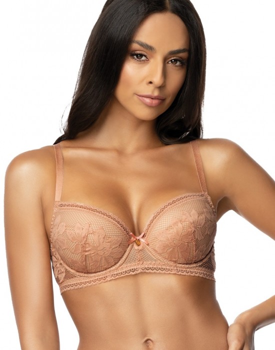 Сутиен с повдигащ ефект в бежов цвят MARGARET M-3606/11 - Sabrina.bg