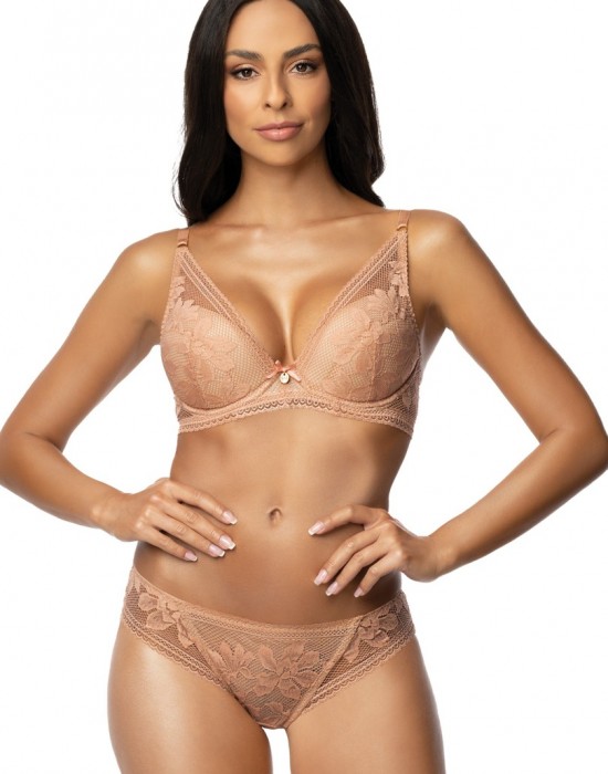 Сутиен с повдигащ ефект в бежов цвят MARGARET M-3606/11/1 - Sabrina.bg