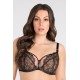 Сутиен с дантела в черен цвят K834 BLACK TO BLACK - Sabrina.bg