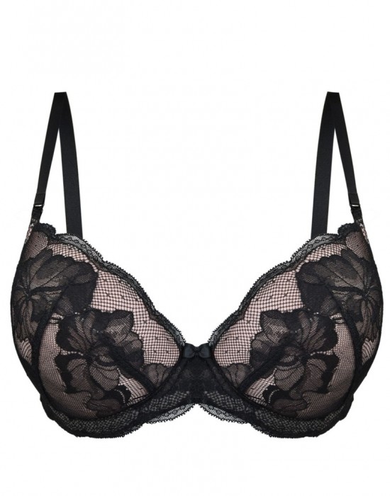 Красив push-up сутиен в черен цвят AMELIA 19202 - Sabrina.bg