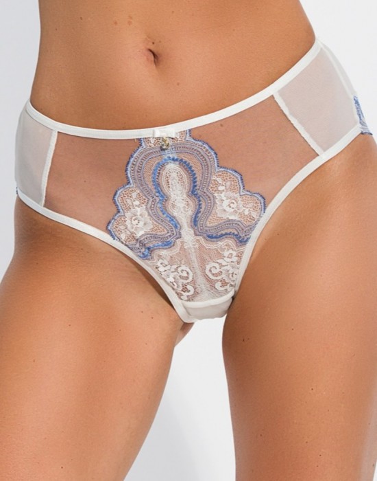 Дамски бикини с дантела в цвят екрю VELVET 19191