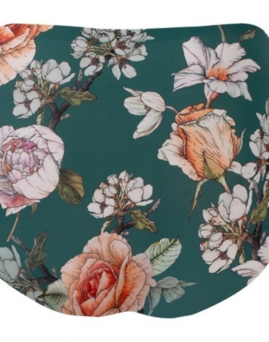 Безшевни бикини с висока талия в зелено Tea Rose