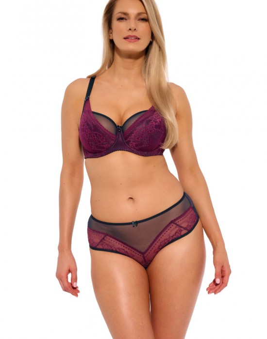 Луксозен полуподплатен сутиен в лилаво 1257