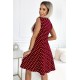 Ежедневна червена рокля на точки 241-3