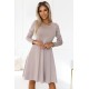 Ежедневна разкроена рокля в бежов цвят 567-1