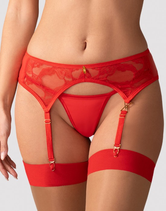 Aliosa Секси жартиерен колан в червено