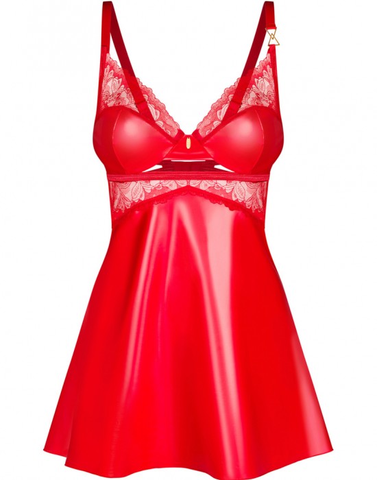 Aliosa Секси нощница с прашки в червено