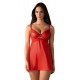Aliosa Секси нощница с прашки в червено