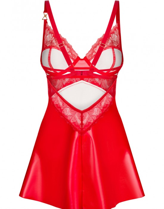 Aliosa Секси нощница с прашки в червено