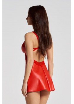 Aliosa Секси нощница с прашки в червено