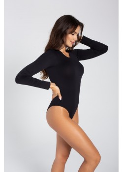 Body L Дамско боди с дълъг ръкав в черно