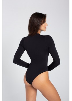 Body L Дамско боди с дълъг ръкав в черно