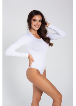 Body L Дамско боди с дълъг ръкав в бяло