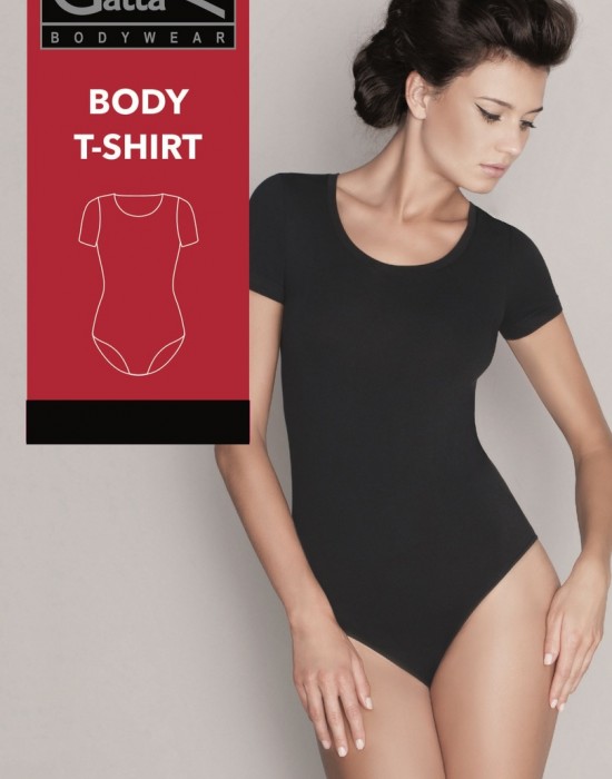 Body T-shirt дамско боди с къс ръкав, черен