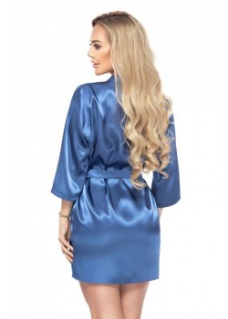 Aria сатенен халат, син цвят