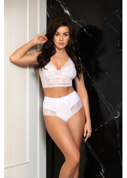 BBL187 бикини с дантела, бял цвят