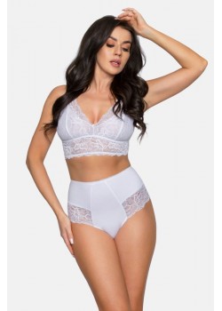 BBL187 бикини с дантела, бял цвят