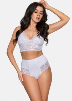 BBL187 бикини с дантела, бял цвят