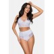 BBL187 бикини с дантела, бял цвят