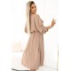 531-3 Рокля тип риза в цвят мока