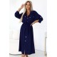 531-6 Рокля тип риза в тъмносиньо