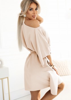 287-38 Широка рокля в бежово