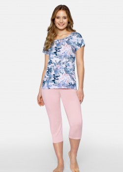 Дамска пижама Piama-Primavera-Niebiesko-Rowy