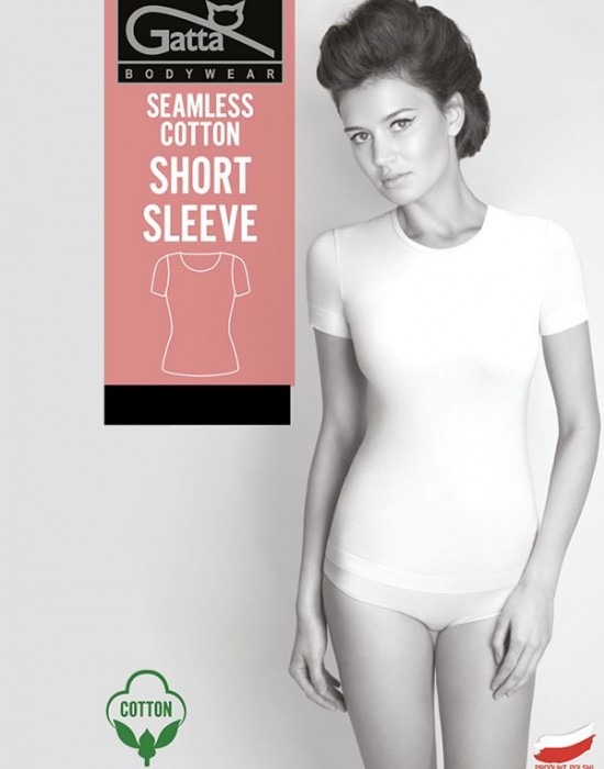 Нощница Koszula-Short-Slevee-Cotton-Black