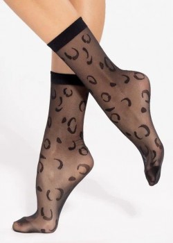 Къси чорапи Skarpetki-Trendy-Line-15-20-Den-Black