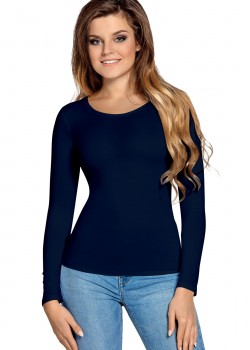 Дамски топ Bluzka-Manati-Dugi-rkaw-Granatowa-Granatowy