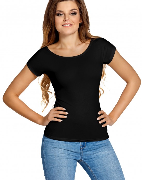 Дамски топ Bluzka-Kiti-Czarna-Czarny