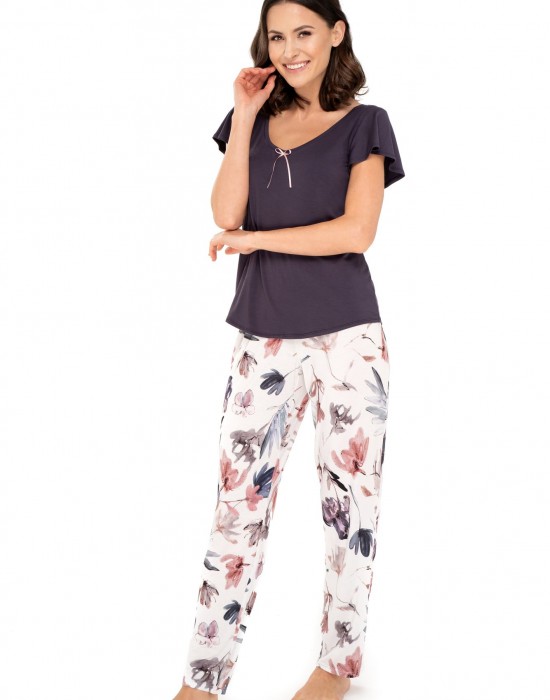 Дамска пижама Piama-Missy-Fioletowo-Ecru