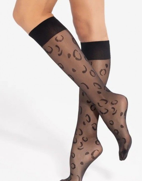Къси чорапи Podkolanwki-Trendy-Line-15-20-Den-Black