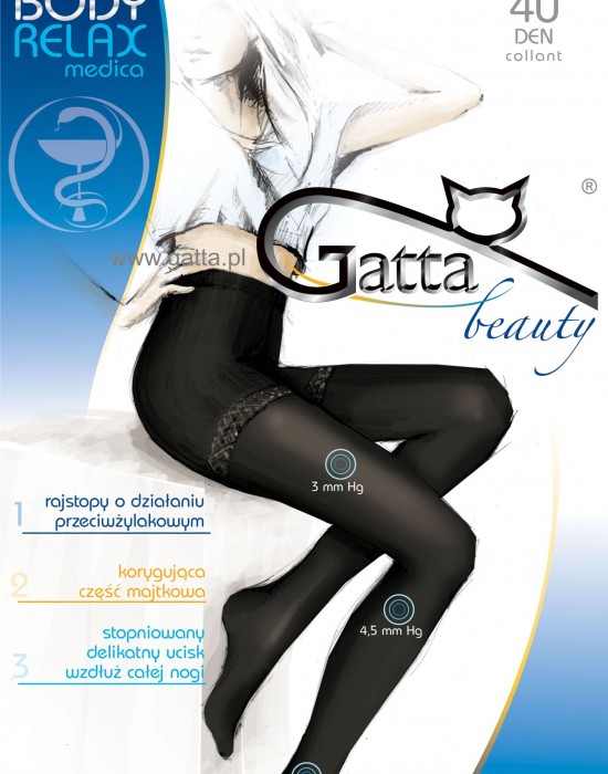 Чорапогащник Rajstopy-Body-Relax-Medica-40-Den-Nero
