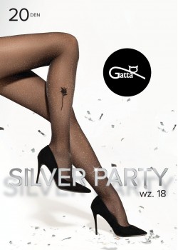 Чорапогащник Rajstopy-Silver-Party-wz18-Nero-Silver