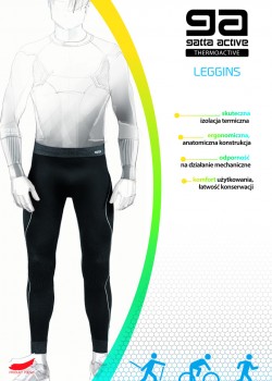 Дамски безшевен клин LEGGINGS MEN THERMOACTIV BASIC BLANC BLACK-GREY