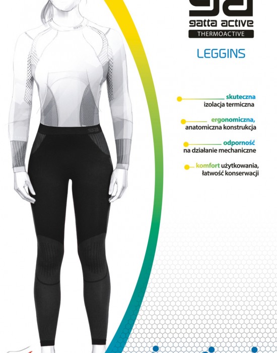 Дамски безшевен клин LEGGINGS WOMEN THERMOACTIV BASIC DABLAM BLACK-GREY