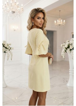 Ежедневна рокля в жълт цвят, модел 217-12