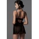 Черна секси нощница с прашки Perisia